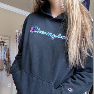 Black champion hoodie